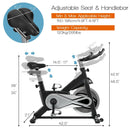 Exercise Bike Stationary Cycling Bike with 40 Lbs Flywheel by LJGDeals