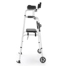 Height Adjustable Rolling Walker With Seat and Armrest Pad by LJGDeals
