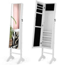 Free-Standing Jewelry Cabinet with Full-Length Mirror and Lockable Door by LJGDeals