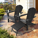 Patio HDPE Adirondack Chair with Retractable Ottoman by LJGDeals