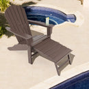 Patio HDPE Adirondack Chair with Retractable Ottoman by DirectDeals