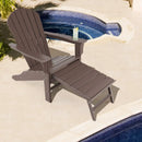 Patio HDPE Adirondack Chair with Retractable Ottoman by LJGDeals