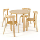 5-Piece Kids Wooden Curved Back Activity Table and Chair Set with by LJGDeals