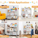 Wooden Children Storage Cabinet with Storage Bins by LJGDeals