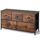 Dresser Organizer with 5 Drawers and Wooden Top-Rustic Brown by LJGDeals