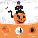 5 Feet Inflatable Halloween Pumpkin with Witch's Black Cat by LJGDeals
