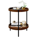 2-Tier Retro End Table with Bottom Shelf by LJGDeals
