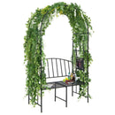 Steel Garden Arch with 2-Seat Bench by LJGDeals