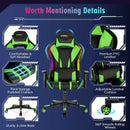 Gaming Chair Adjustable Swivel Computer Chair with Dynamic LED Lights by LJGDeals