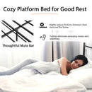 Full/Queen Size Platform Bed Frame with High Headboard by LJGDeals