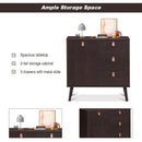 3-drawer Sideboard Storage Display Cabinet-Brown by LJGDeals