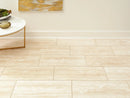 Ivory Travertine 1/2" x 12" - Pencil Liner Honed Tile