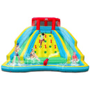 Double Side Inflatable Water Slide Park with Climbing Wall for Outdoor Without Blower by LJGDeals