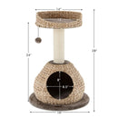 28 Inches Hand-Made Cat Tree Tower with Jump Platform by LJGDeals