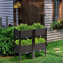 Set of 4 Elevated Flower Vegetable Herb Grow Planter Box by LJGDeals