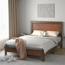 Queen Size Bed Frame Platform Slat High Headboard Bedroom with Rubber Wood Leg by LJGDeals