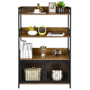 3-Tier Baker's Rack with Storage Cabinet-Rustic Brown by LJGDeals
