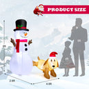 6 Feet Tall Inflatable Snowman and Dog Set Christmas Decoration with LED Lights by LJGDeals