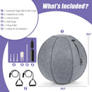 Yoga Sitting Ball with Felt Cover and Air Pump