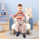 Kids Rocking Chair Children Velvet Upholstered Sofa with Solid Wood Legs by LJGDeals