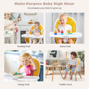 4-in-1 Convertible Baby High Chair Infant Feeding Chair with Adjustable Tray by LJGDeals