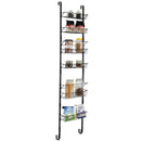 Over the Door Pantry Organizer Rack with Adjustable Door Hook and 6 Basket by LJGDeals