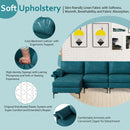 Extra Large L-shaped Sectional Sofa with Reversible Chaise and 2 USB Ports for 4-5 People