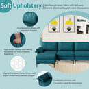 Extra Large L-shaped Sectional Sofa with Reversible Chaise and 2 USB Ports for 4-5 People by LJGDeals