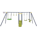 7-in-1 Stable A-shaped Outdoor Swing Set for Backyard by LJGDeals