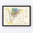 Vintage Map of Walker Air Force Base, 1951