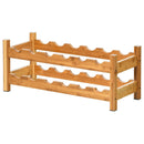 2-Tier 12 Bottles Bamboo Storage Shelf Wine Rack