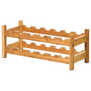 2-Tier 12 Bottles Bamboo Storage Shelf Wine Rack by LJGDeals