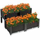 Set of 4 Elevated Flower Vegetable Herb Grow Planter Box by LJGDeals