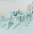 27 Inch Kids Square Steel Table Play Learn Activity Table-Blue by LJGDeals