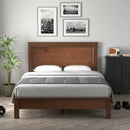Queen Size Bed Frame Platform Slat High Headboard Bedroom with Rubber Wood Leg by LJGDeals