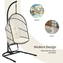 Hanging Wicker Egg Chair with Stand by LJGDeals