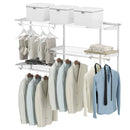Custom Closet Organizer Kit 3 to 5 Feet Wall-Mounted Closet System with Hang Rod by LJGDeals