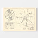 Vintage Map of the Walker Air Force Base Vicinity, 1951