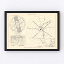 Vintage Map of the Walker Air Force Base Vicinity, 1951