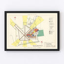 Vintage Map of Alexandria Air Force Base, 1952