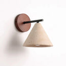 Conical Finley Travertine Wall Lamp