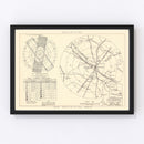 Vintage Map of the Alexandria Air Force Base Vicinity, 1952