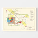 Vintage Map of Ardmore Municipal Airport, 1952