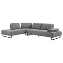 Harnal - L-Shape Sectional Adjustable Back Comfort Focused Sofa - Taupe