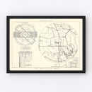 Vintage Map of the Ardmore Municipal Airport Vicinity, 1952