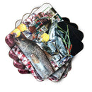 Fish and Beers from New Orleans Foam Coasters Set of 4 Cup Coasters for Indoor Outdoor, Tabletop Protection, Anti Slip, Mouse pad Material