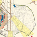 Vintage Map of Blytheville Municipal Airport, 1952