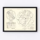 Vintage Map of the Blytheville Municipal Airport Vicinity, 1952