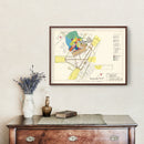 Vintage Map of Charleston Municipal Airport, 1952