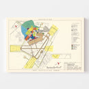 Vintage Map of Charleston Municipal Airport, 1952
